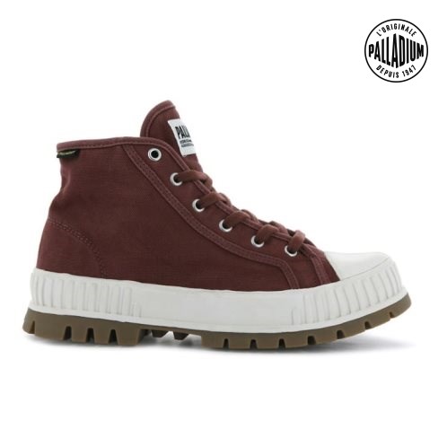 Dámské Tenisky Palladium Pallashock Mid OG High Tops Vínové | CZ RIV-08M